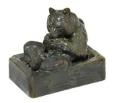 Ours dans son auge by Antoine-Louis Barye, patinated bronze, sold Jun 2014