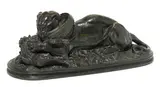 Tigre dévorant un gavial by Antoine-Louis Barye, patinated bronze, offered Jun 2014