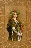 Portrait of Sarah Bernhardt in "Gismonda" by French School, 19th century, oil and gold ground on panel, sold Jun 2014