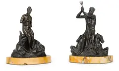 Neptune and Amphitrite by Gleb Derujinsky, patinated bronze, sold Jan 2014