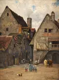 Le Vieux Montluçon by Léon Barillot, oil on panel, offered Jan 2014