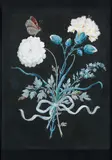 Carnation, Forget-me-not and butterflies by Barbara Regina Dietzch, gouache, sold Jan 2014