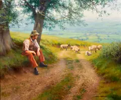 Watching the flock by Tony Sheath, sold Nov 2013
