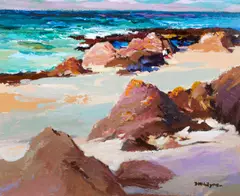 'Sheltering Rocks, Iona' by Donald McIntyre, sold Nov 2013