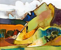 'Hillside House' by Geoffrey Key, sold Nov 2013