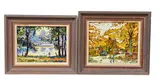 'The Lake Wollaton Park, Nottingham' and 'Chester', a pair by Keith Gardner, both signed 'GARDNER' (lower left); both signed and inscribed verso oil on board, offered Nov 2013