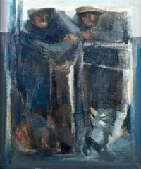 'Welsh Shepherds' by Arthur Ballard, circa 1954, sold Nov 2013