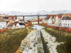 'The Old Lock, Huddersfield' by John Ridgewell, offered Nov 2013