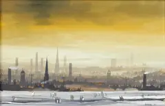 Northern town in winter, dusk by Brian Shields, sold Nov 2013
