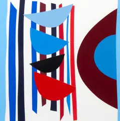 'Blue, Red and Black Vertical Rhythm' by Terry Frost, sold Oct 2013