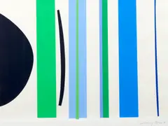 'Blue and Green Verticals' by Terry Frost, sold Oct 2013