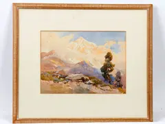 Alpine landscape by Edward Harrison Compton, sold Oct 2013
