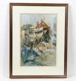'Woodland' by G.John Blockley, both signed 'G. John Blockley', both inscribed verso, and with artist's labels verso watercolour, sold Oct 2013