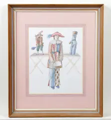 Comedia del Arte figures study by Claude Harrison, offered Oct 2013