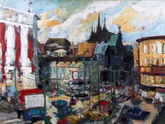 A Liverpool panorama by John Heritage, sold Jun 2013