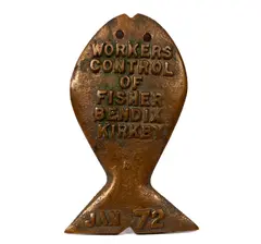 Fish sculpture for 'Workers Control of Fisher Bendix Kirkby', by Arthur Dooley, From an edition of 100, sold Jun 2013