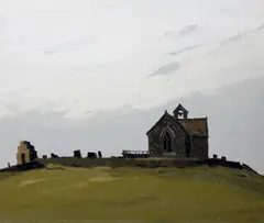 'Llanryhwydrus - (the artist's grandfather's church)' by Kyffin Williams, 1972, sold Mar 2013