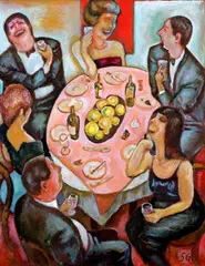 The dinner party by Simon Garrow, sold Mar 2013