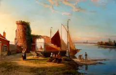 'Schiedam on the Scheldt, Holland' by William Raymond Dommersen, offered Mar 2013