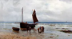 Sorting the catch by Gustave de Breanski, sold Mar 2013