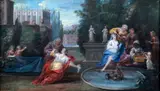 Bathsheba bathing by Flemish School, gouache, sold Mar 2013