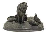 French patinated bronze model of a terrier by Pierre-Jules Mêne, patinated bronze, sold Dec 2013