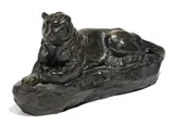 Panthère Couchée by Antoine-Louis Barye, patinated bronze, sold Dec 2013