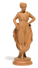 Danish terracotta figure of a classical maiden by Lauritz Hjorth, terracotta, offered Jun 2013