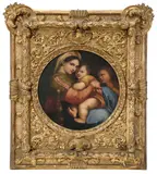 Madonna della sedia by Continental School, oil on canvas, tondo, sold Apr 2013