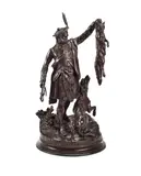 "Eccossais montrant un renard à un chien" by Pierre-Jules Mêne, patinated bronze, offered Apr 2013