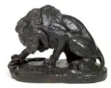 Lion au serpent (No.2) by Antoine-Louis Barye, patinated bronze, offered Mar 2013