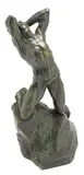 Homme à genoux sur un rocher by Alfredo Pina, patinated bronze, sold Mar 2013