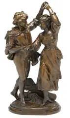 La Moisson (The Harvest) by Jean Didier Debut, patinated bronze, sold Mar 2013