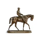 bronze model of a jockey and racehorse Jockey À Cheval No 1 by Pierre-Jules Mêne, bronze, sold Apr 2013