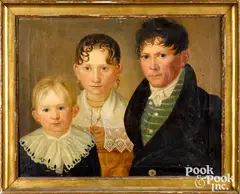 family portrait by Wilhelm Gottfried Bauer, oil on canvas, sold May 2021