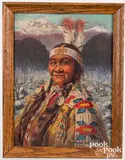 portrait of a Native American Indian woman by Frederick L. Hubbard, oil on canvas, sold Mar 2021