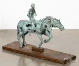 surrealist horse and rider by Georgina Farias, bronze, sold Feb 2021