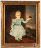 portrait of a child by Jeanne Davies, oil on canvas, sold Feb 2021