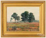 impressionist landscape by Charles Basing, oil on canvas, sold Feb 2021