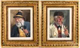 portraits by Fritz Muller, oil on board, sold Feb 2021