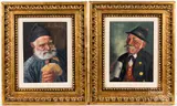portraits by Fritz Muller, oil on board, sold Feb 2021
