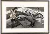 illustration of an Inuit scene by John Edward Costigan, gouache on paper, sold Feb 2021