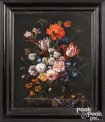 still life with flowers by Frederick Victor Bailey, oil on panel, sold Jan 2021