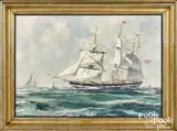 of the packet ship Margaret Evans by John Stobart, oil on canvas, offered Jan 2021