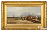 of a fish market by Franklin Briscoe, oil on canvas, sold Jan 2021