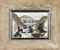 coastal scene by Henry Varnum Poor, pastel, sold Jan 2021