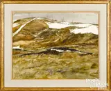 landscape of Big Bend by George Frolic Weymouth, tempera on board, sold Jan 2021