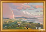 landscape of Waterville Golf Links by John C. Traynor, oil on canvas, sold Jan 2021