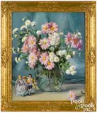 still life with flowers by Isabel Cartwright, oil on canvas, sold Jan 2021