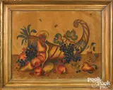 theorem of a cornucopia of fruit by David Y. Ellinger, oil on velvet, sold Jan 2021